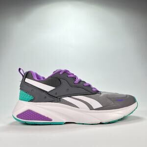 Reebok Lavante Trail 2 Purple Gray Cushioned Lace Up Running Shoes Womens Size 9